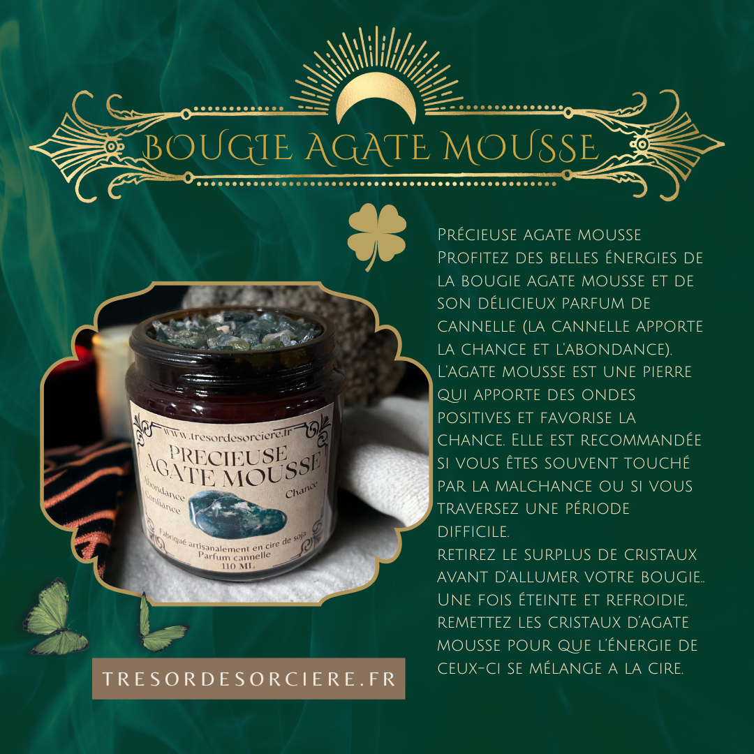 Bougie précieuse agate mousse