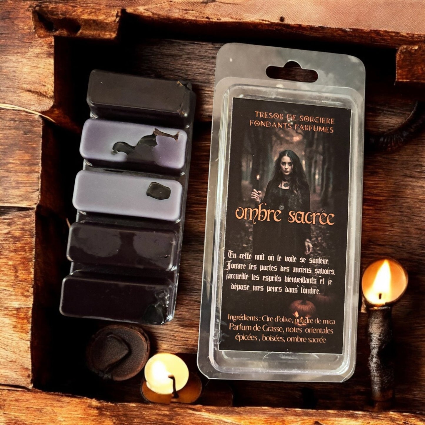 Coffret de Samhain, box de Samhain, sabbat de Samhain, box halloween, bougie samhain, encens samhain