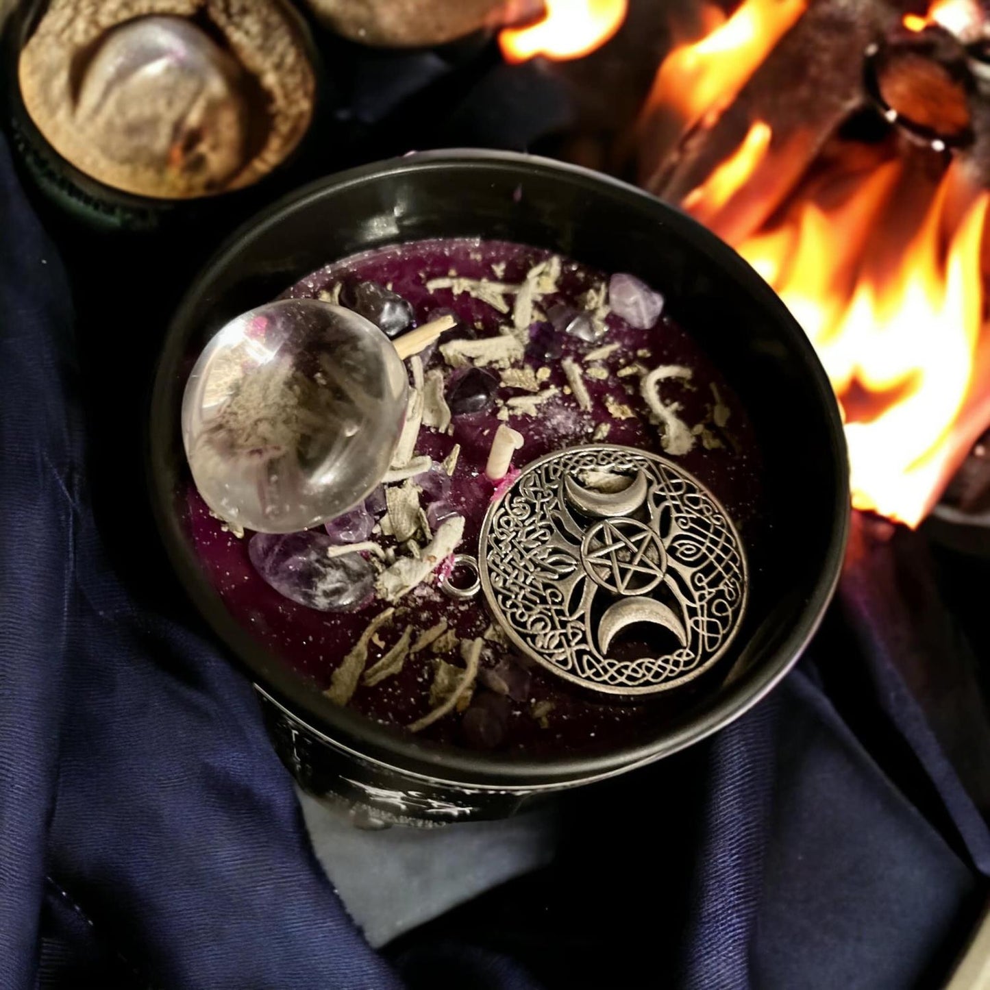 Bougie "Coven", bougie d'intention, bougie sorcière