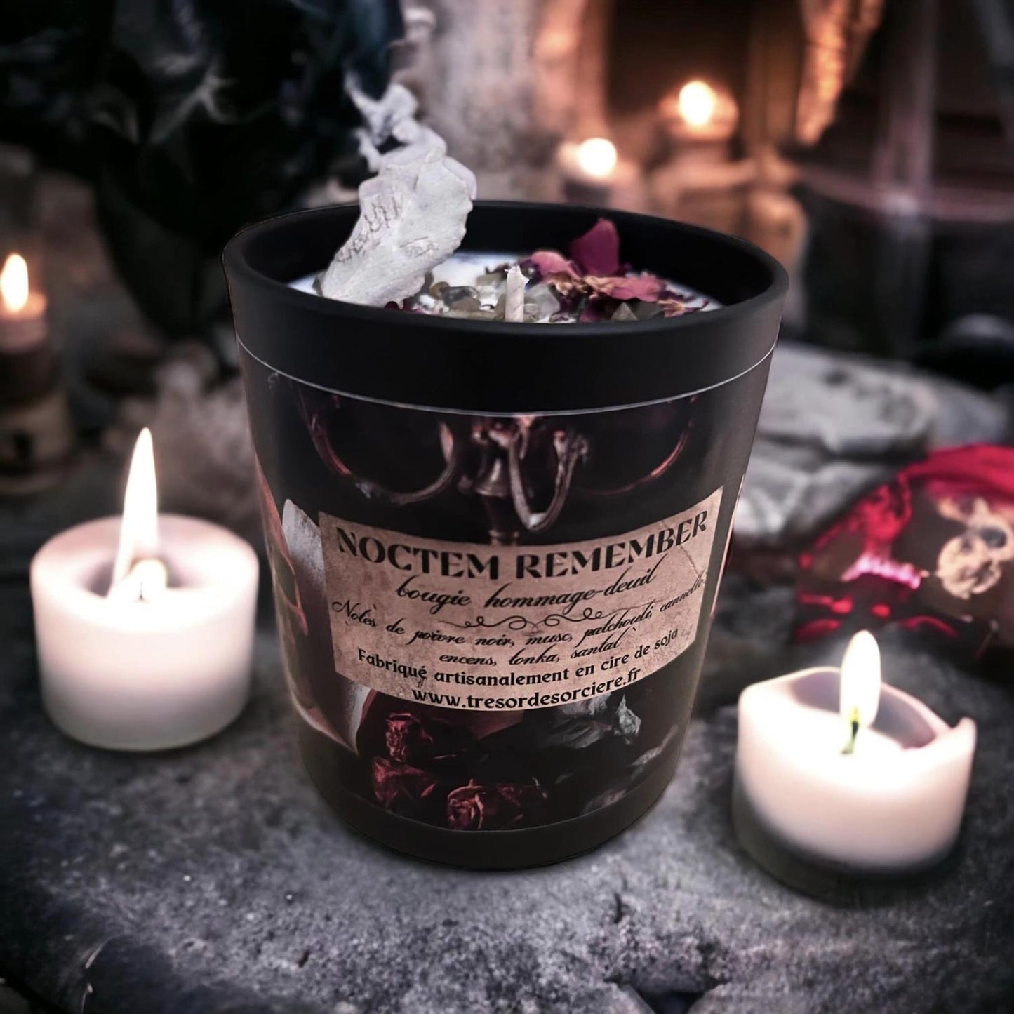 Bougie "Noctem remerber", bougie d'intention