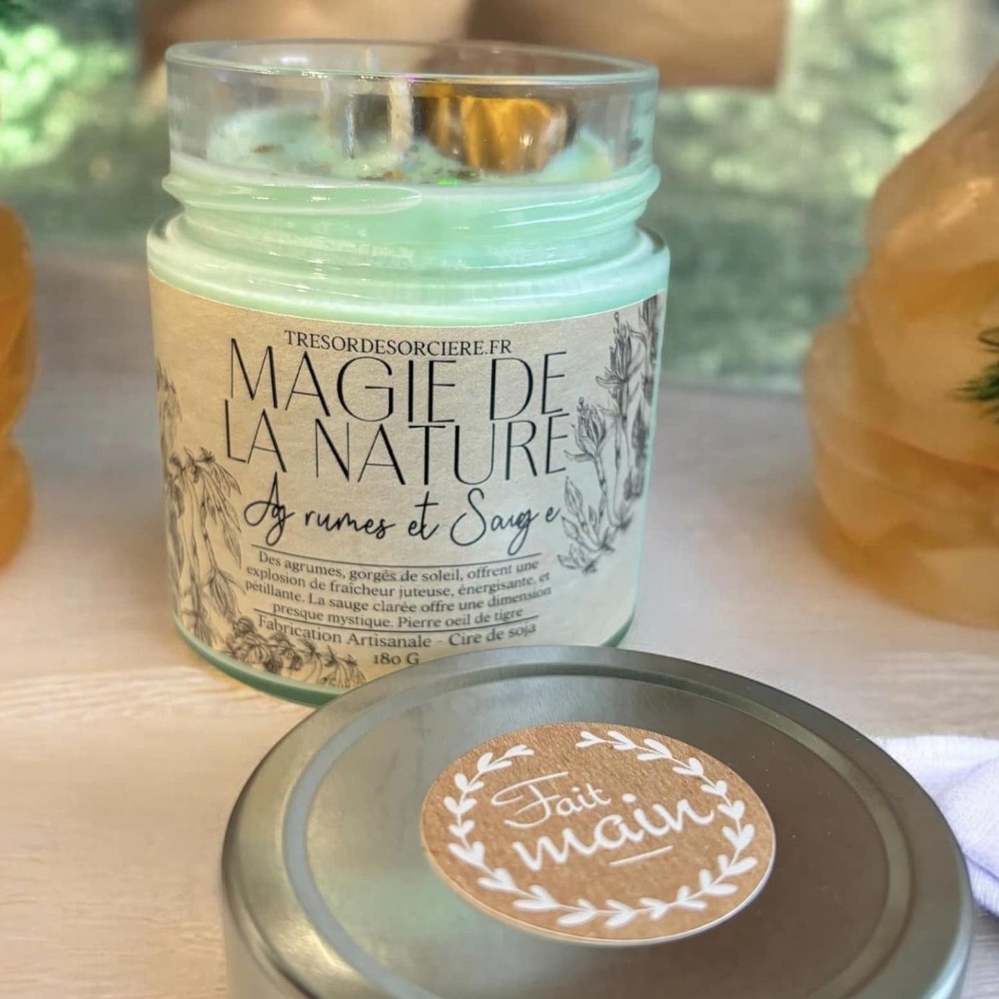 Bougie magie de la nature "agrumes et sauge"