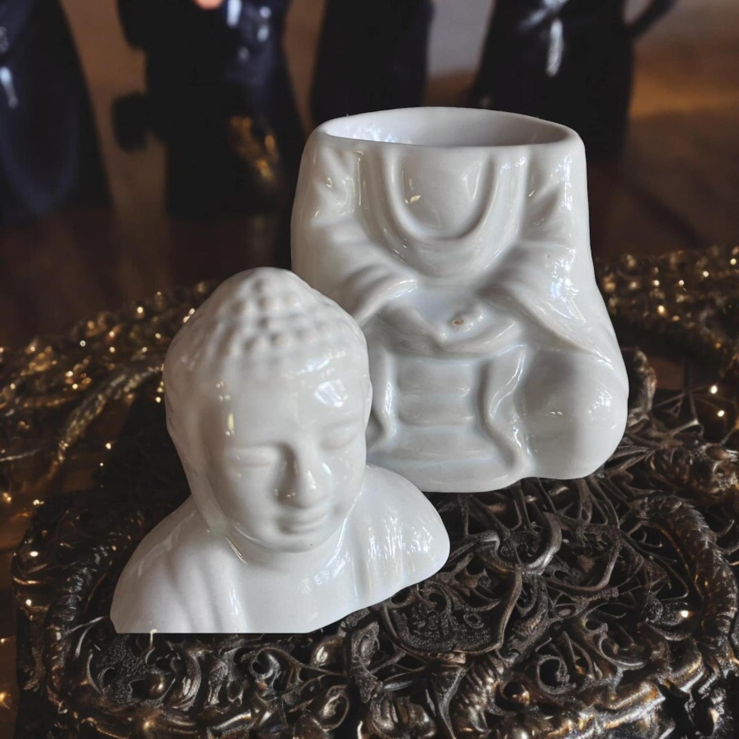 Brûleur à fondants "bouddha", brûle parfum, brûleur à cire