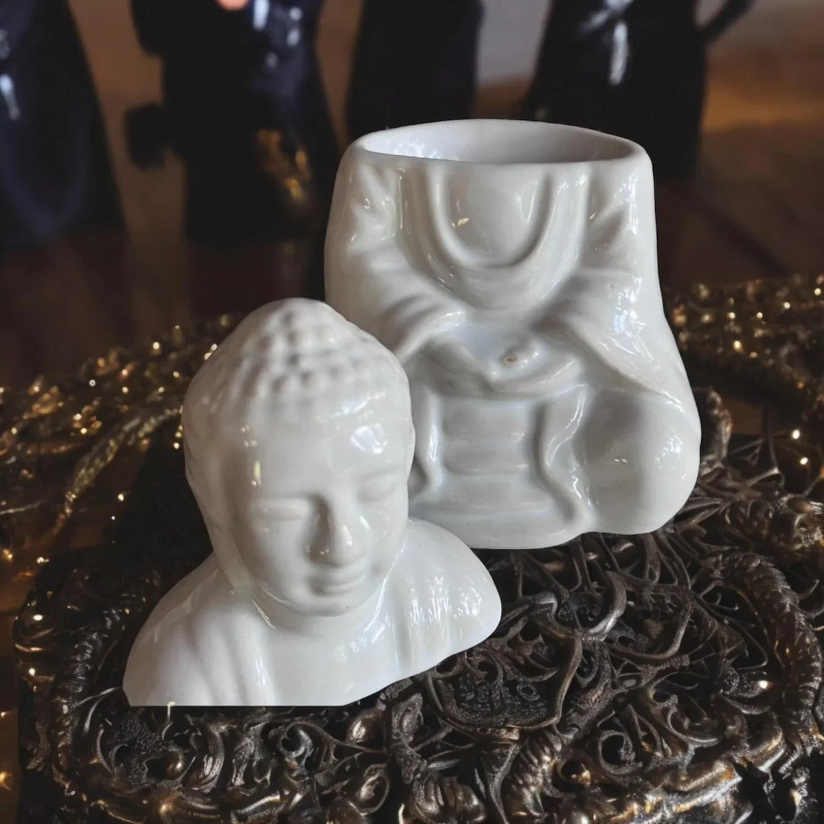 Brûleur à fondants "bouddha", brûle parfum, brûleur à cire