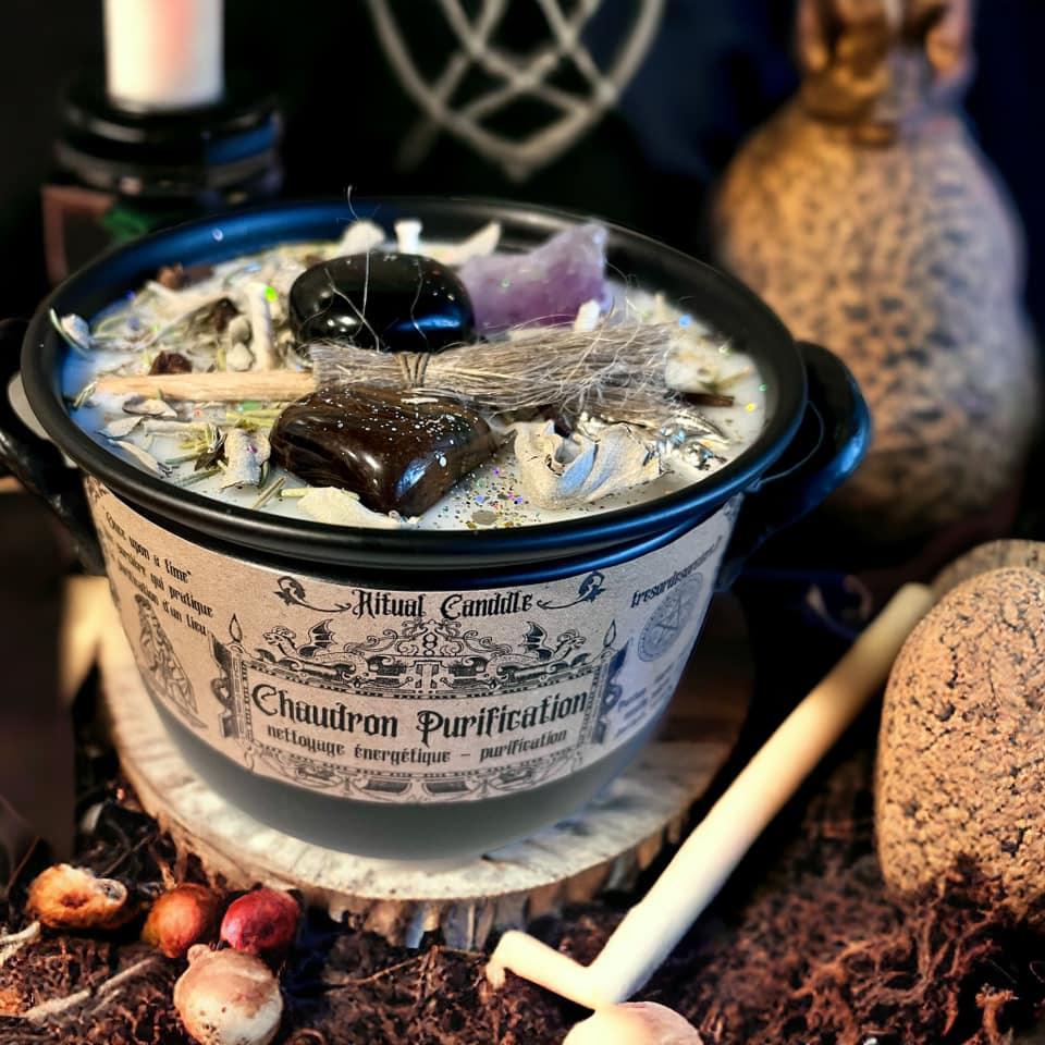 Bougie purification, packaging boîte noire