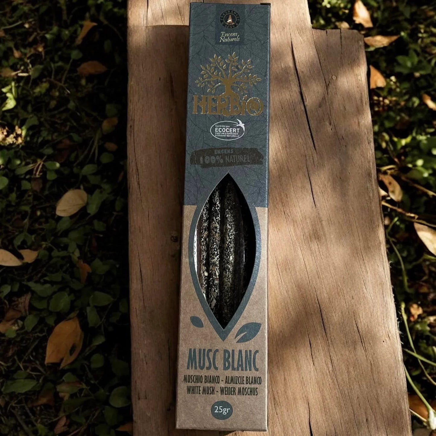 Encens Herbio musc blanc, bâtonnets d'encens rituel