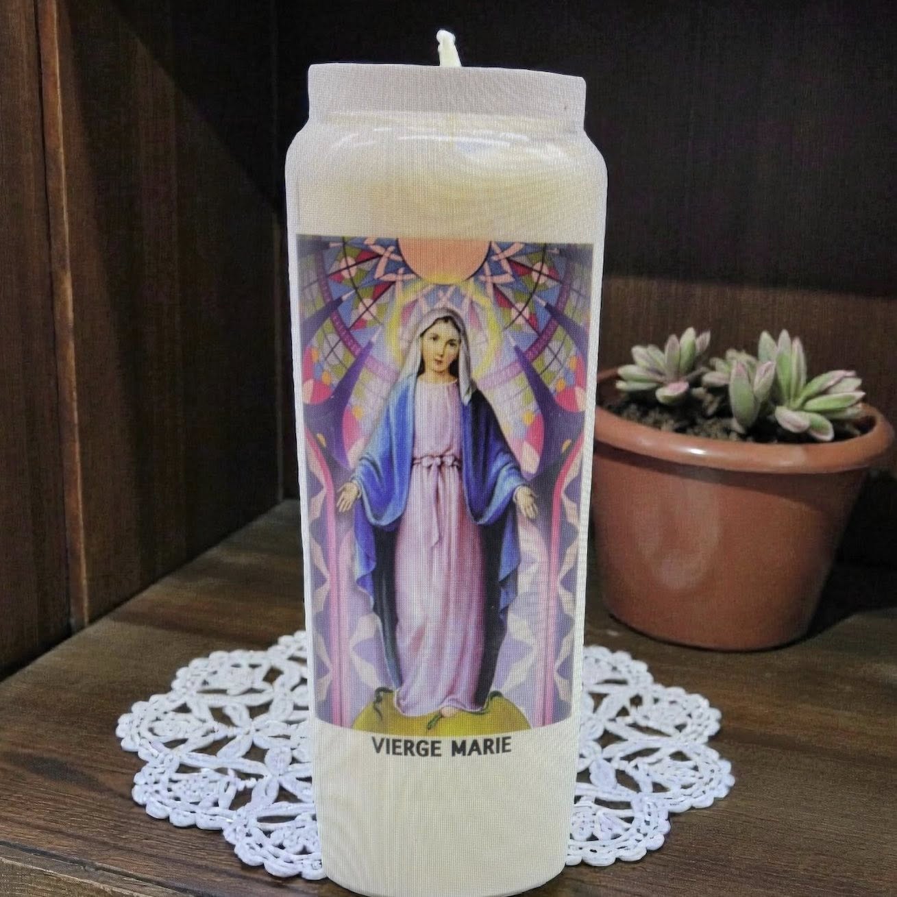 Bougie neuvaine "Vierge Marie", bougie religieuse