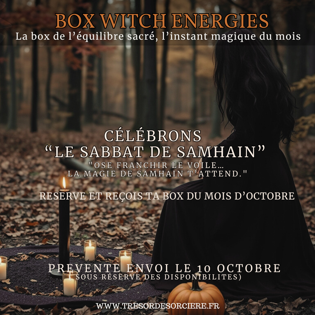 box de Samhain, witchy box, witch box, box sorcière, box spirituelle, box ésotérique, sabbat de samhain, box halloween, witch, wicca, sorcière