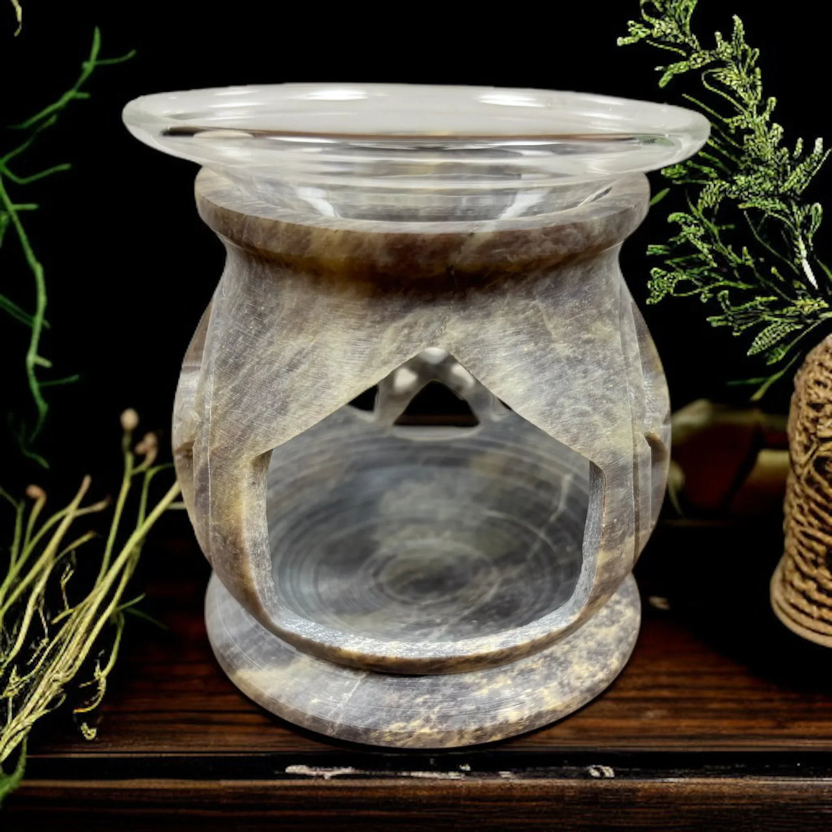 Brûleur en stéatite, brûleur à huile pentacle, brûle parfum