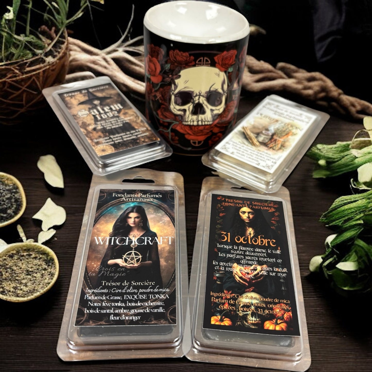 Coffret fondants de cire parfumés "sorcière de Salem"