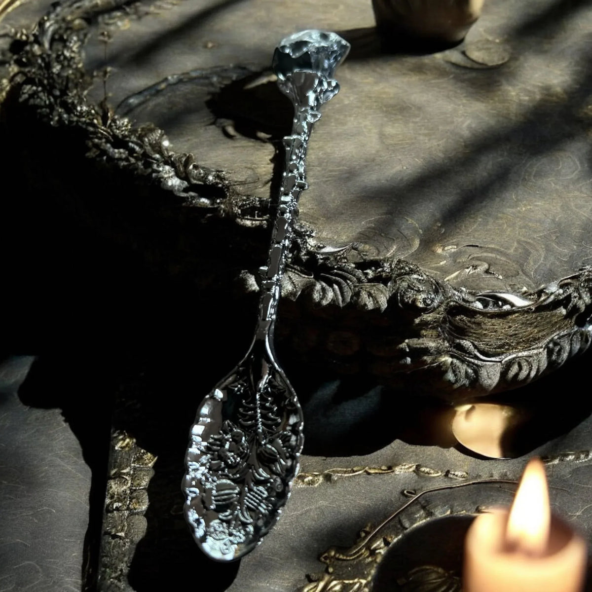 Set de 7 cuillères rituels, présentation complète