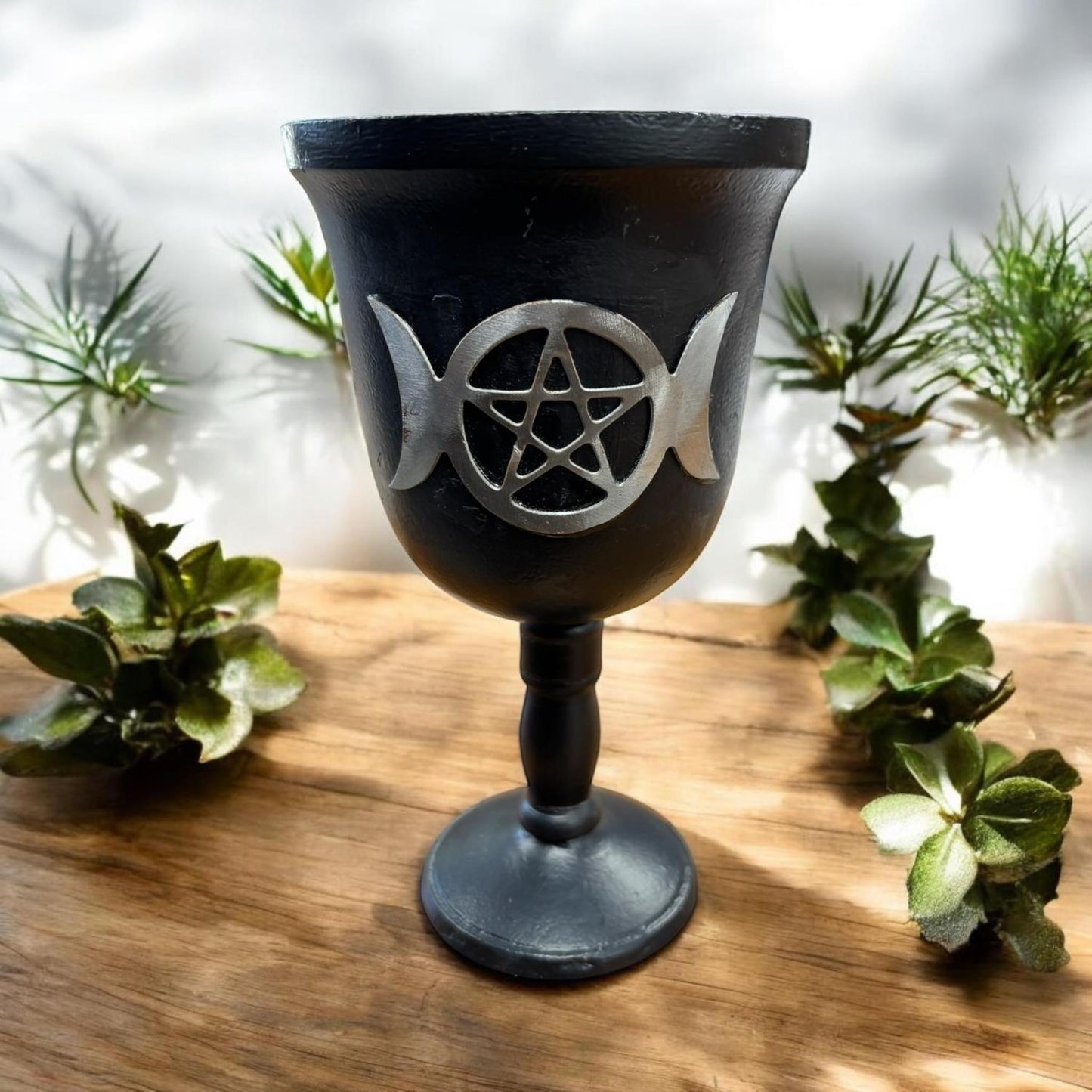 Grand calice sorcière pentacle ou triple lune