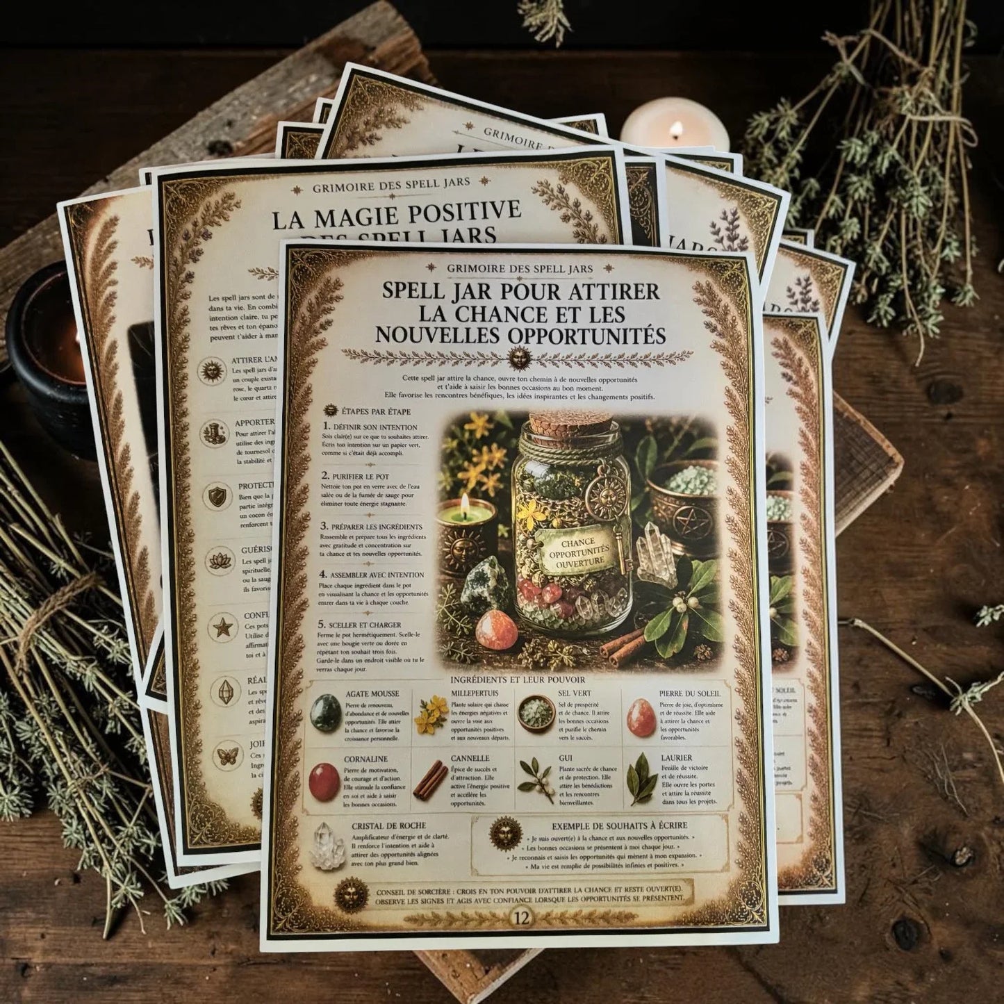 Grimoire numérique Les Spell Jars, format PDF A4