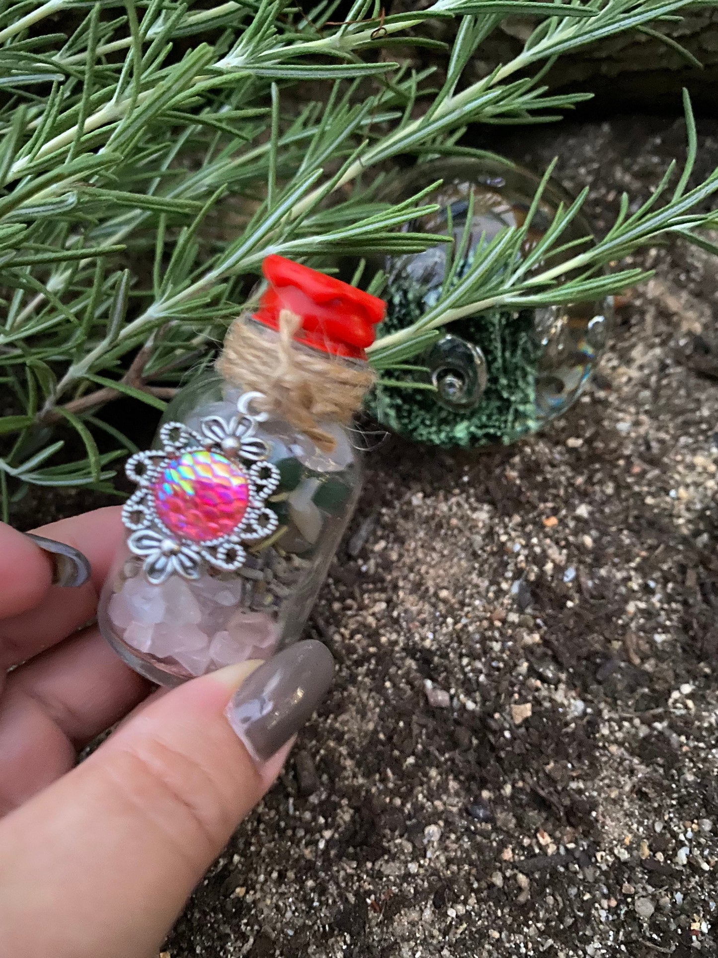 Spell jars, bouteille de sorcière ATTRACTLOVE, fiole d’attraction, sorcellerie, magie amour, rituel, ésotérique, wicca, witchy, sorcière,