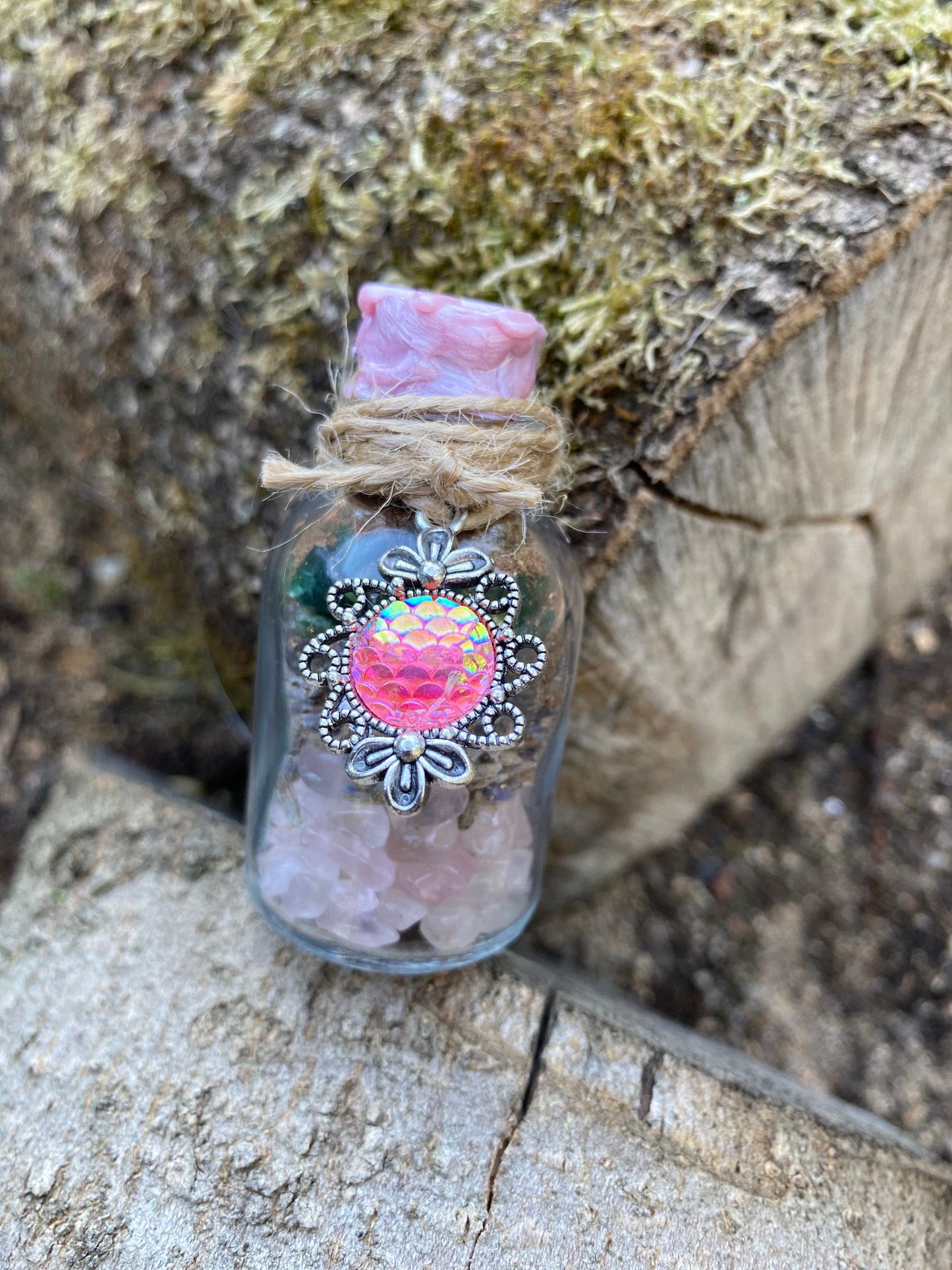 Spell jars, bouteille de sorcière ATTRACTLOVE, fiole d’attraction, sorcellerie, magie amour, rituel, ésotérique, wicca, witchy, sorcière,