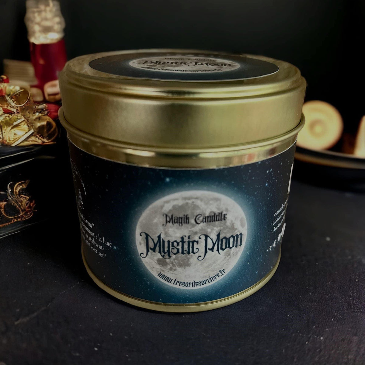 Bougie Mystic Moon, bougie rituelle pleine lune