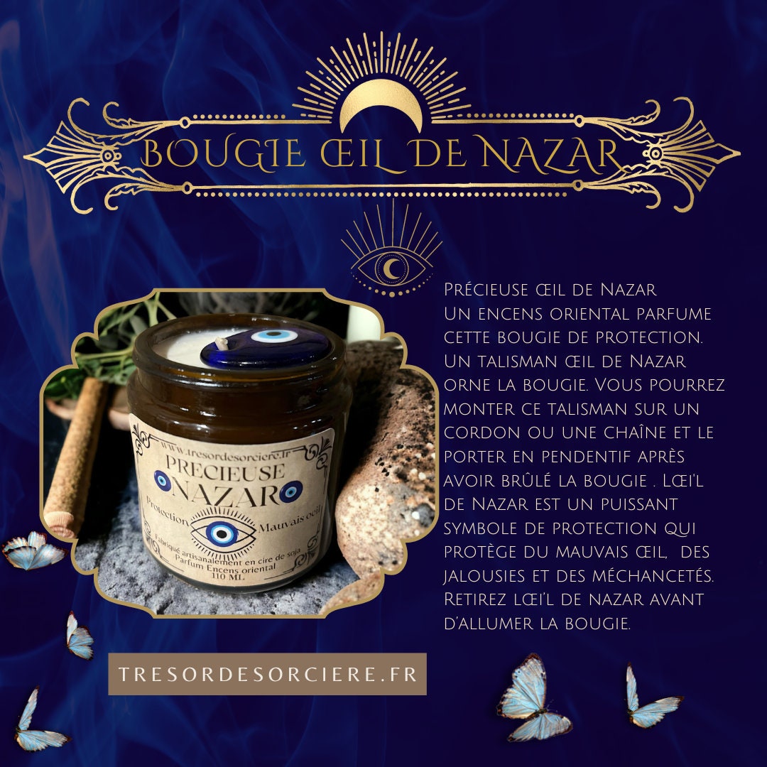 Bougie de protection, précieuse Nazar, œil de Nazar