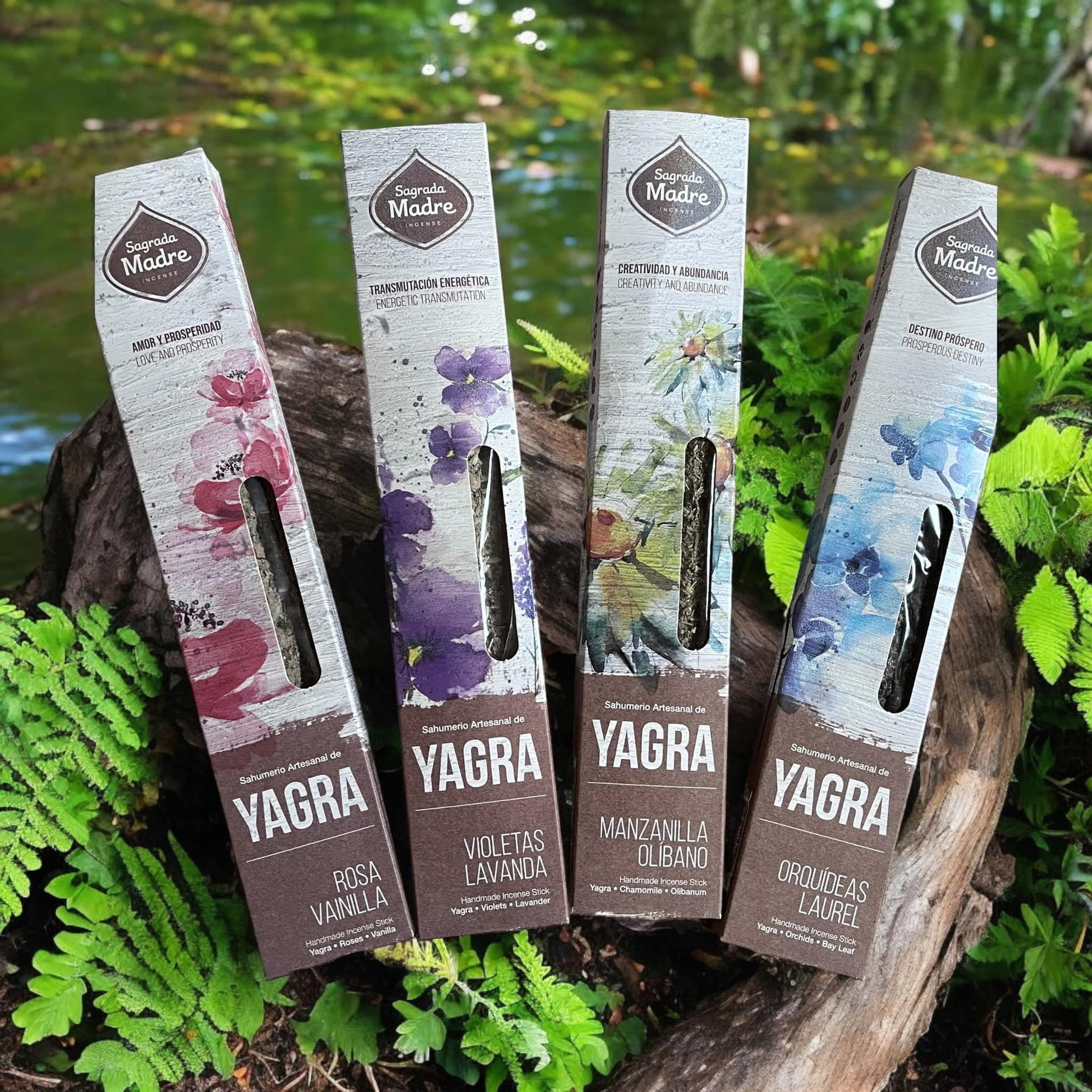 pack de 4 boîtes d'encens Yadra Sagrada Madre