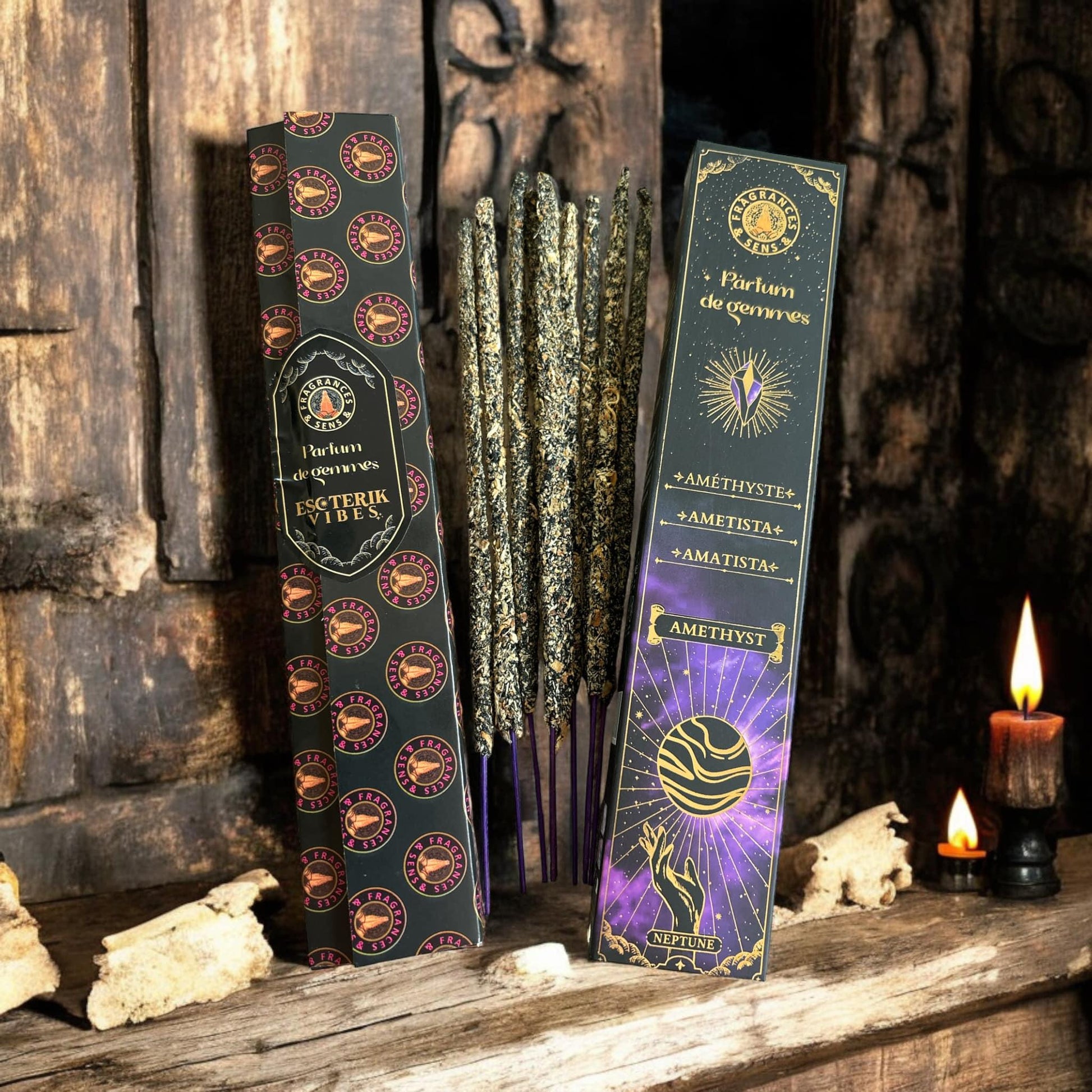 Pack de 7 boîtes d'encens parfum de gemmes