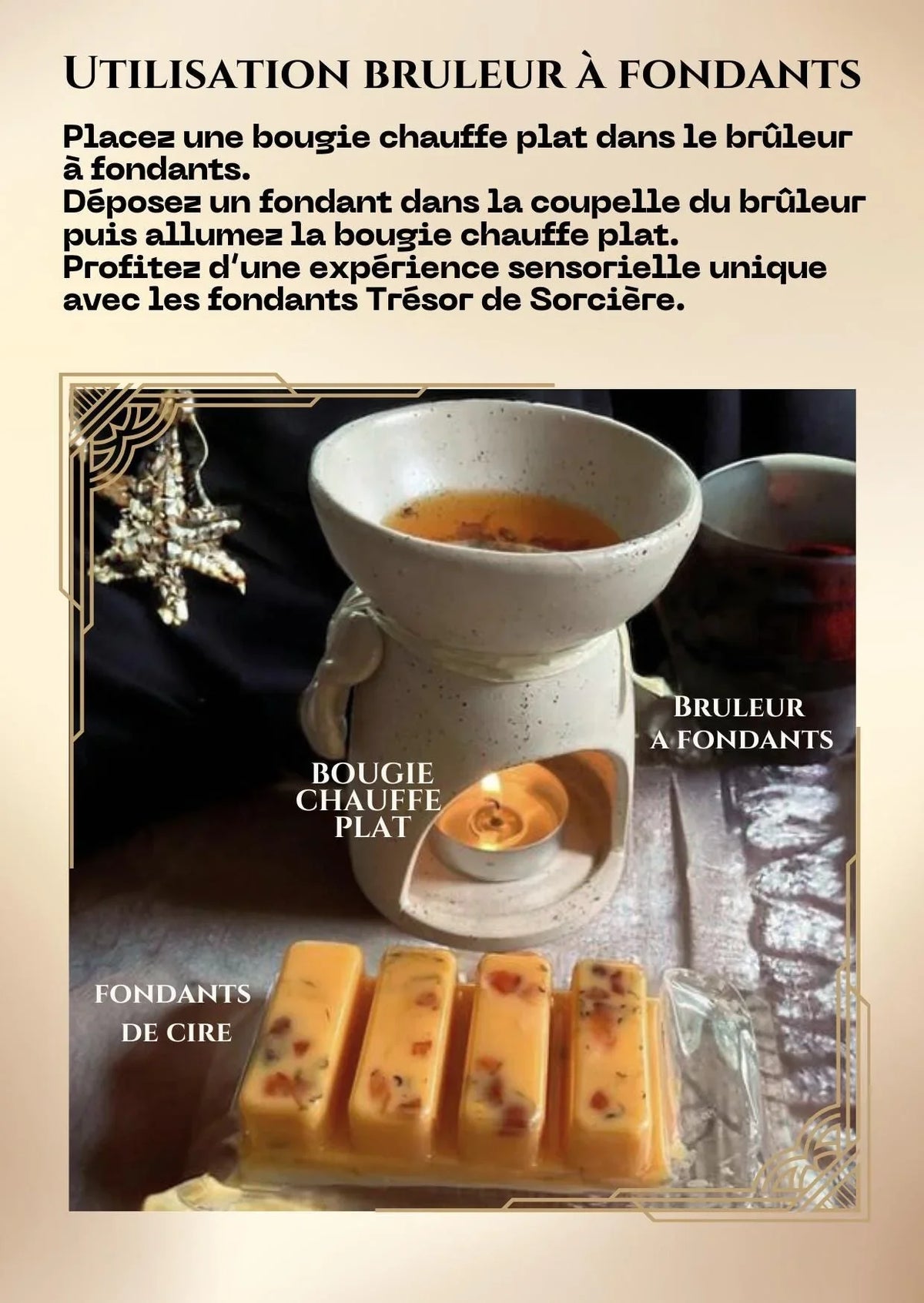 Fondants parfumés, fondants "la magie de Yule", fondants de cire parfumés, fondants Yule, fondants Noël, fondants magiques