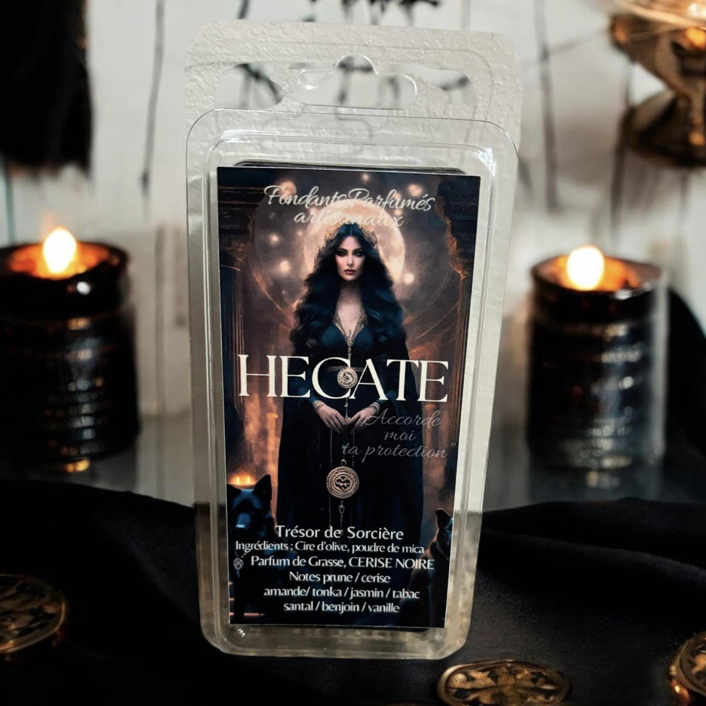 fondants parfumés Hécate, fondants sorcière, fondants d'intentions, witchcraft, fondants de cire parfumés