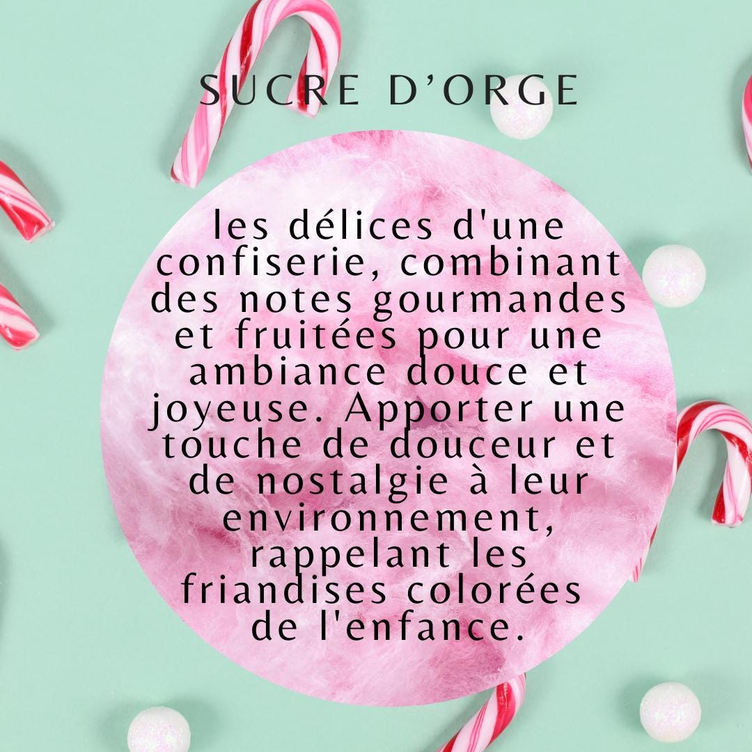 fondants parfumés "sucre d'orge", fondants de cire, fondants magiques, fondants