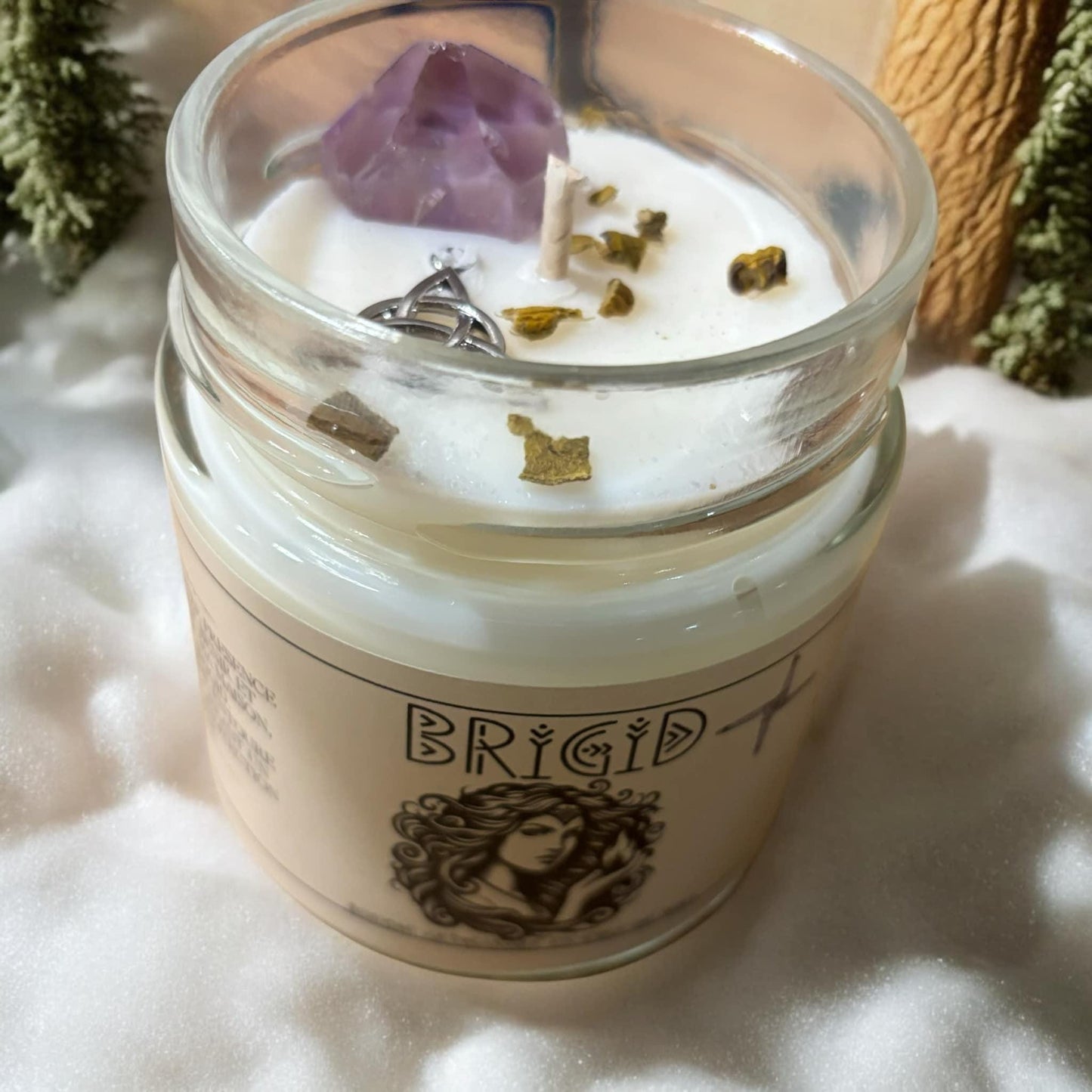 bougie de Imbolc, sabbat d'Imbolc, Imbolc, bougie Brigid, déesse Brigid