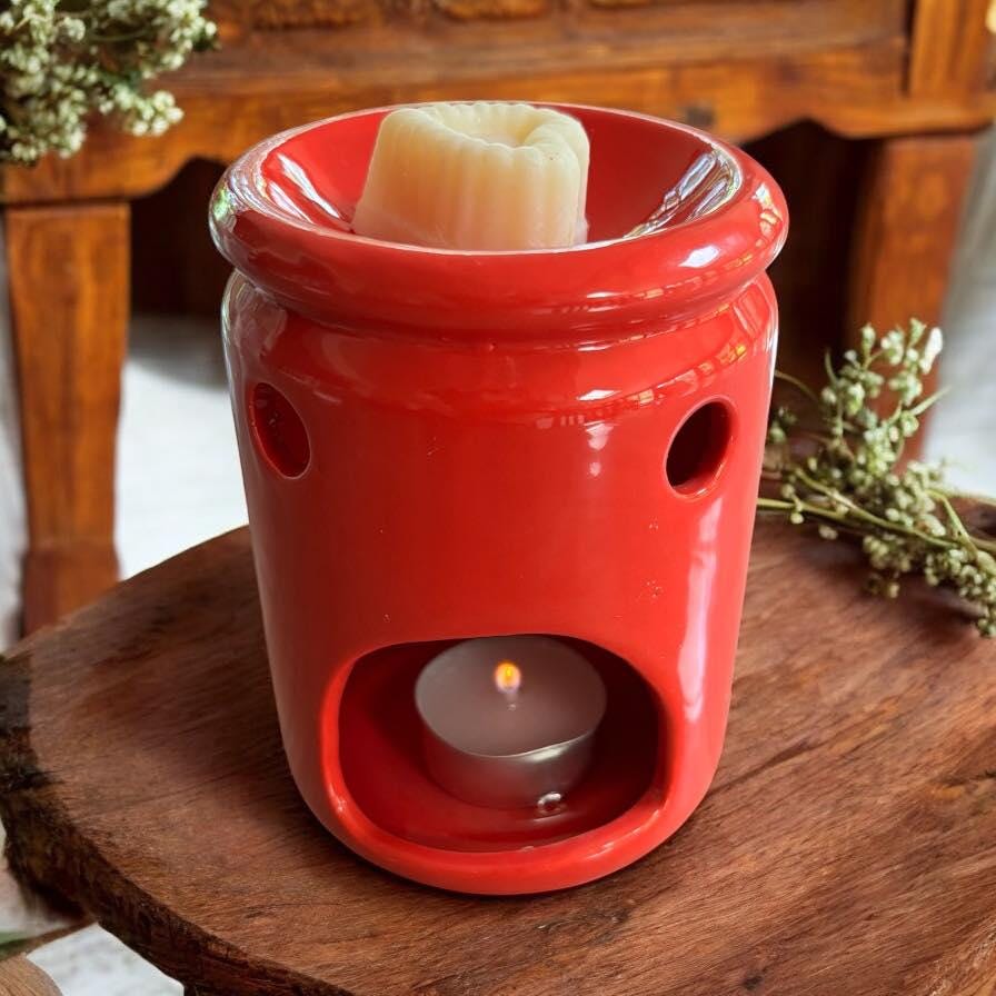 Brûleur à cire, brûle parfum, brûleur à fondants, brûleur pot de marmelade fraise,