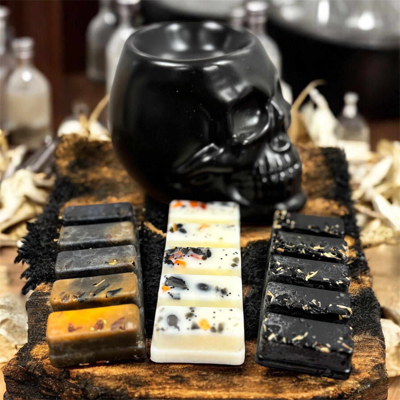 Pack fondants de cire parfumés et brûleur à cire, fondants samhain,