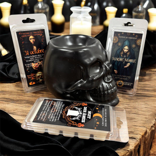 Pack fondants de cire parfumés et brûleur à cire, fondants samhain,