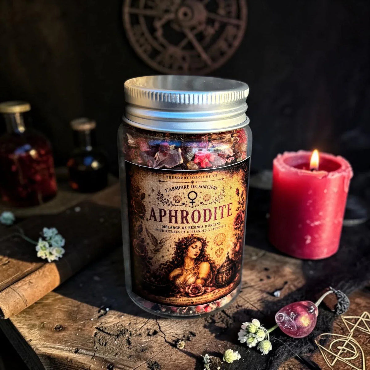 Résines d'encens Aphrodite, encens rituel, mélange encens à brûler,