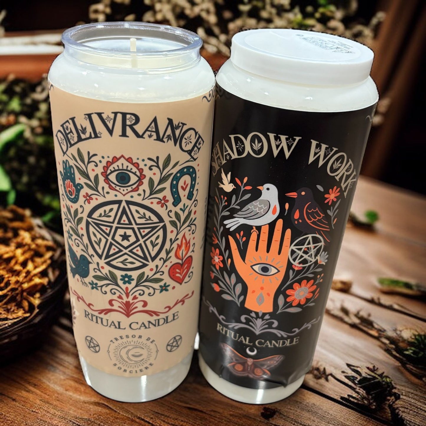Bougie de neuvaine "rituel de délivrance", bougie 9 jours