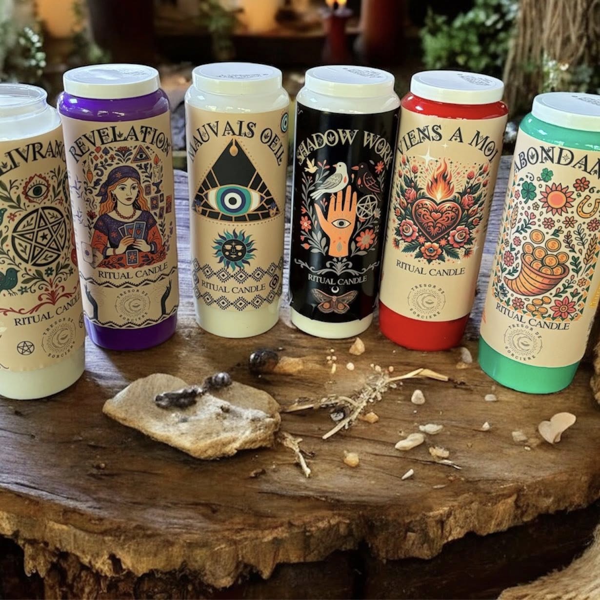 Bougie de neuvaine "rituel de délivrance", bougie 9 jours