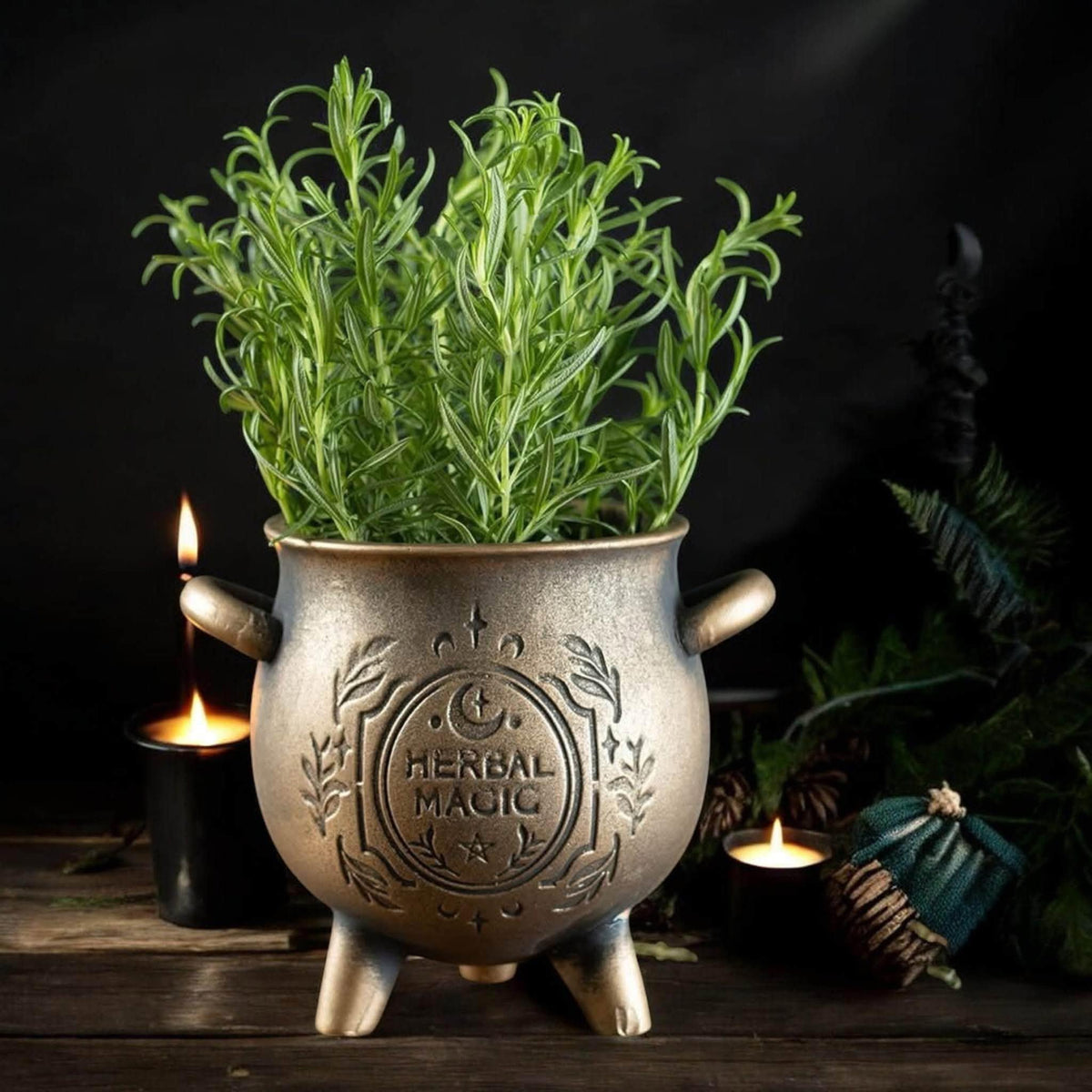 Pot en terre cuite chaudron de sorcière