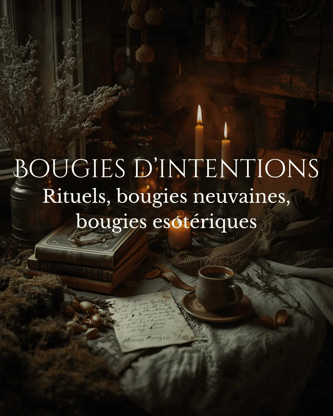 Univers des bougies d'intention Trésor de Sorcière, bougie sorcière artisanale