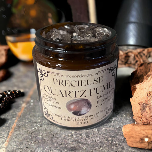 Bougie précieuse quartz fumé