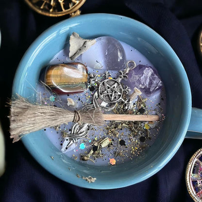 Bougie chaudron "basic witch", bougie sorcière, bougie d'intention