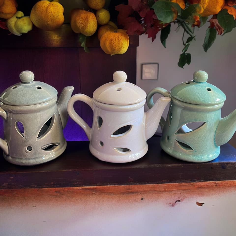 Brûleur à fondants théière, brûleur à cire, brûle parfum