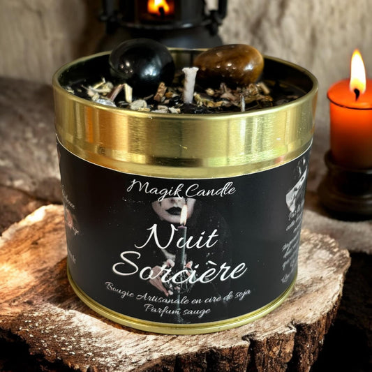 Bougie de protection "nuit sorcière", bougie d'intentions
