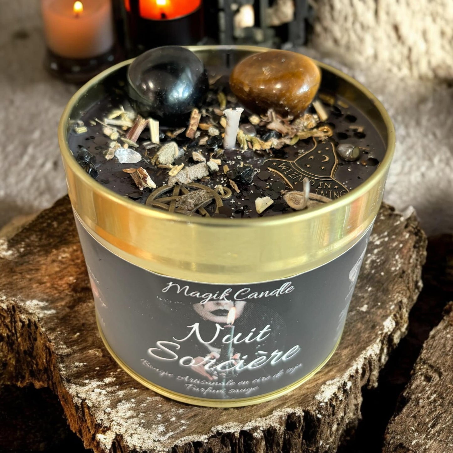 Bougie de protection "nuit sorcière", bougie d'intentions