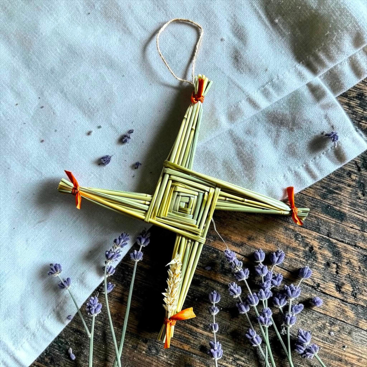 Croix d'Imbolc - croix de Brigid artisanale
