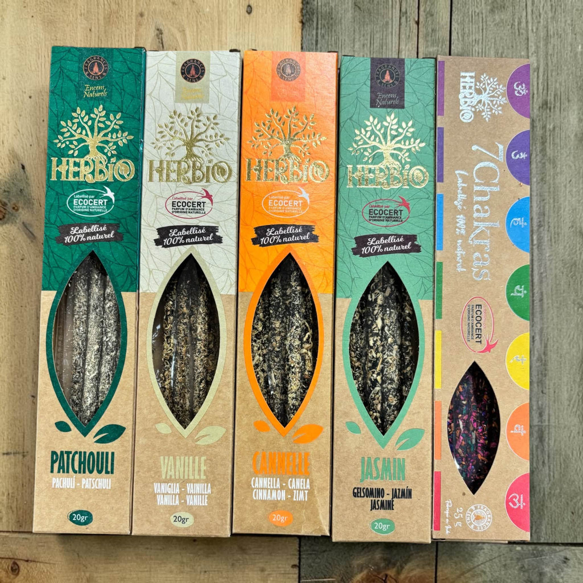 Pack de 6 boîtes d'encens HERBIO + porte encens
