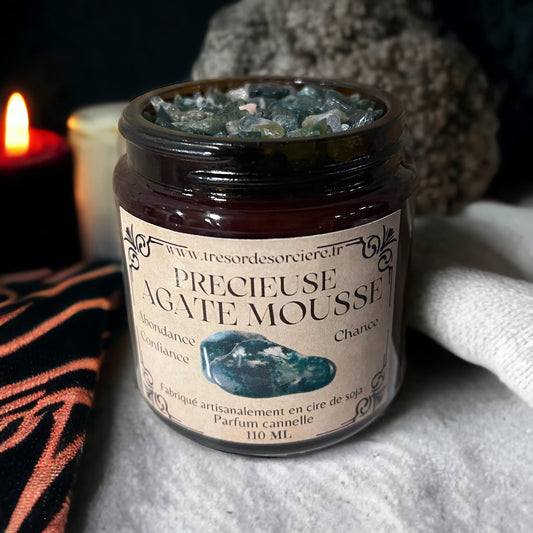 Bougie précieuse agate mousse