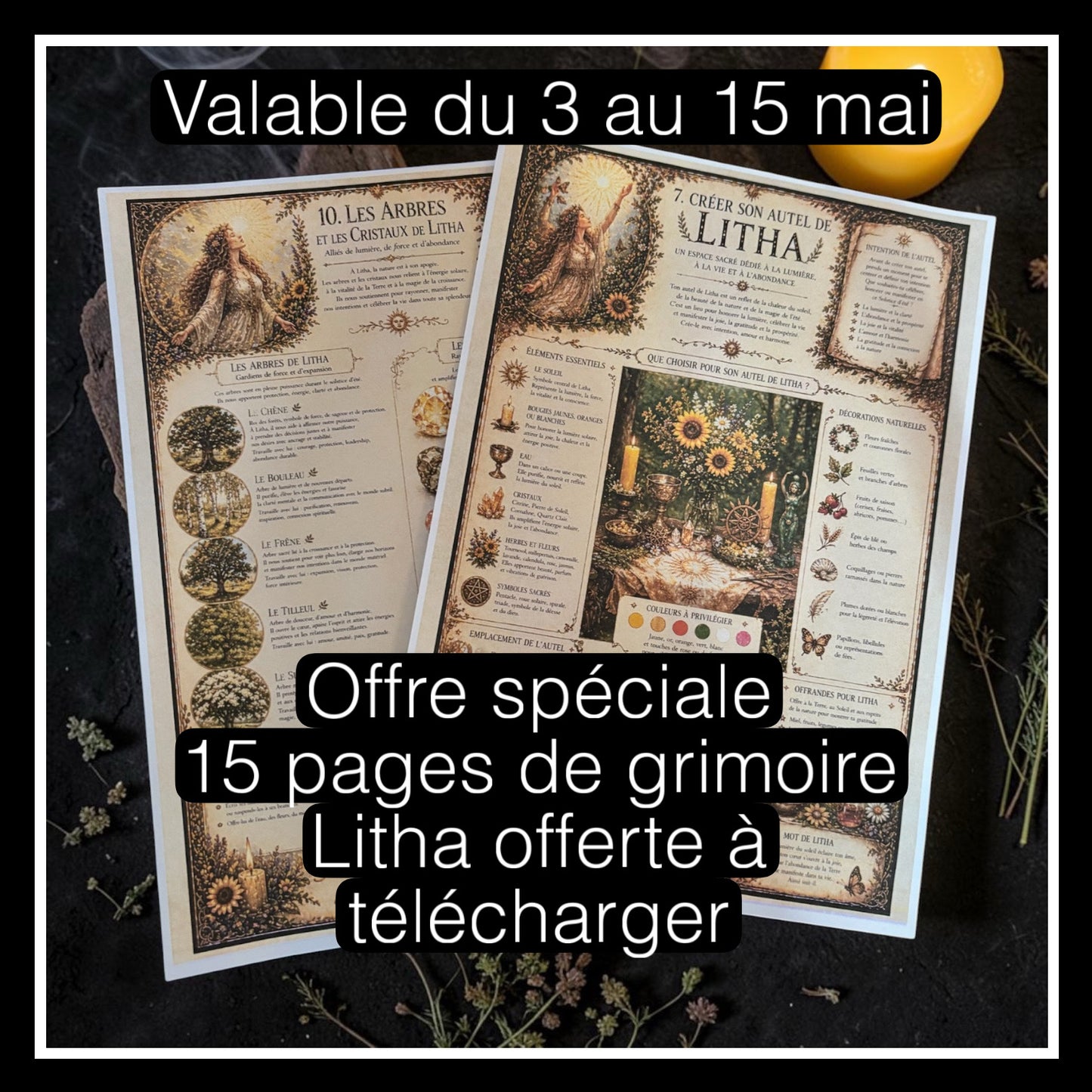 Box de Litha, solstice d'été, box sorcière, witchbox Litha