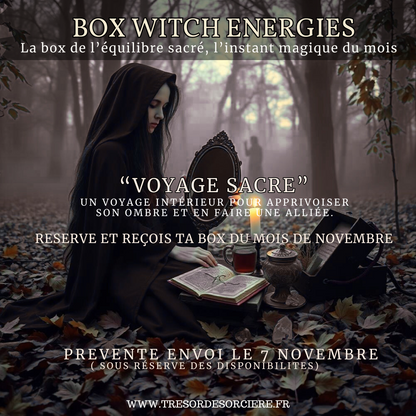 Box "Voyage sacré", witch box, box sorcière, box Novembre 2025