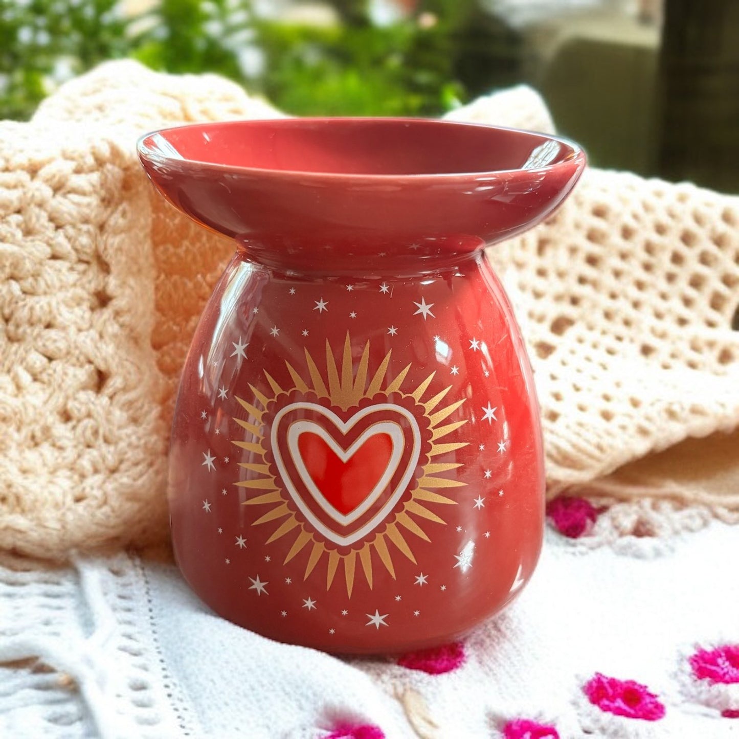 Brûleur à fondants, brûle parfum, brûleur à cire "coeur"