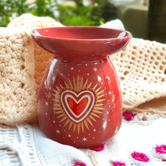 Brûleur à fondants, brûle parfum, brûleur à cire "coeur"