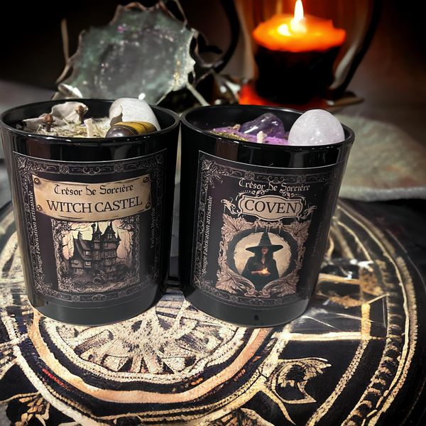 Bougie "Coven", bougie d'intention, bougie sorcière