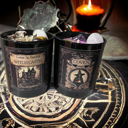 Bougie "Coven", bougie d'intention, bougie sorcière