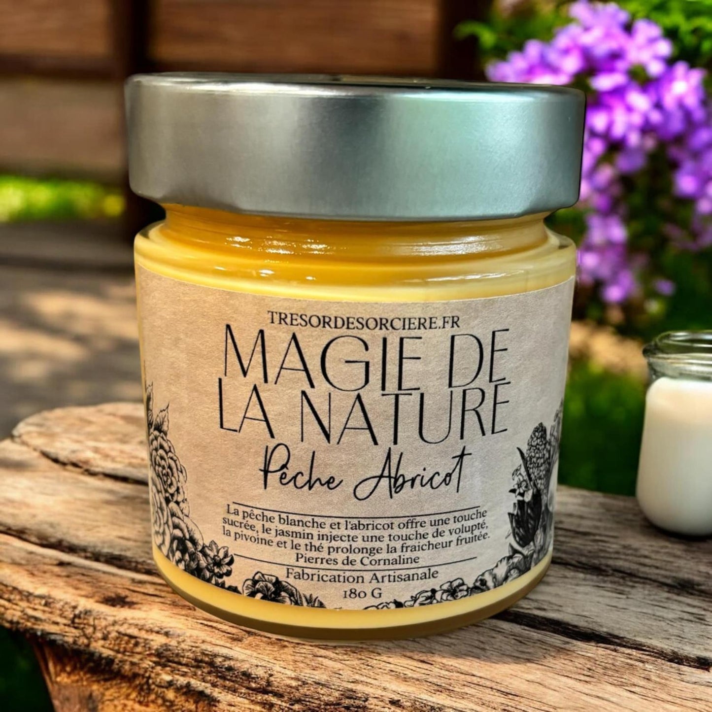 Bougie magie de la nature "pêche abricot"