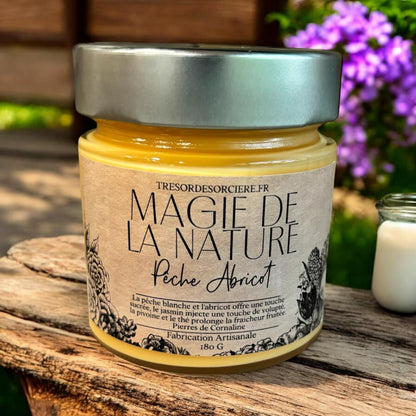 Bougie magie de la nature "pêche abricot"
